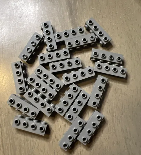 LEGO 30414 Dark Bluish Gray Brick, Modified 1 x 4 with Studs on Side x21