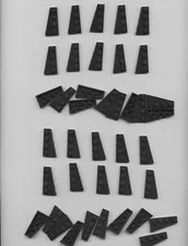 LEGO Black Wedge, Plate 4 x 2 Left x 20 and Right x 20