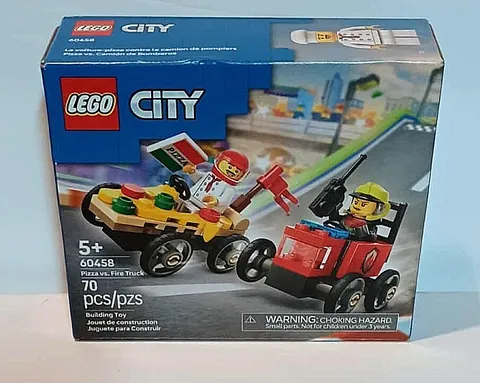 LEGO 60458 City Pizza vs. Fire Truck Racing - New Sealed in Box - Retired