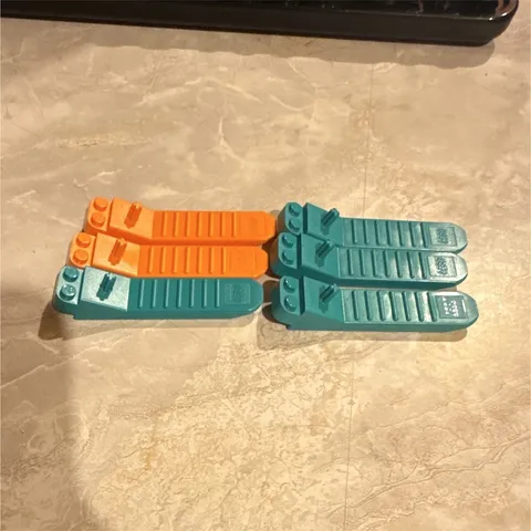 LEGO Brick Separator Tool Lot of 6 Orange/Blue Plastic Polybag MPN 96874