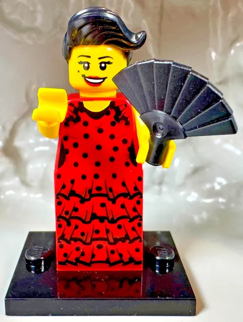 LEGO 8827 CMF Series 6  Flamenco Dancer col06-6 Complete Set w Black Fan New
