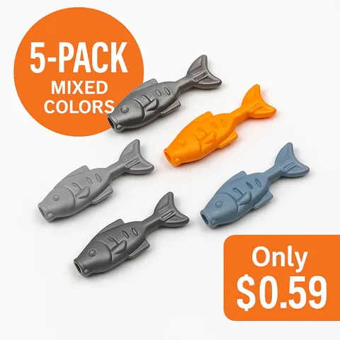 LEGO® Fish 5-Pack – Mixed Colors Value Set (Part 64648)