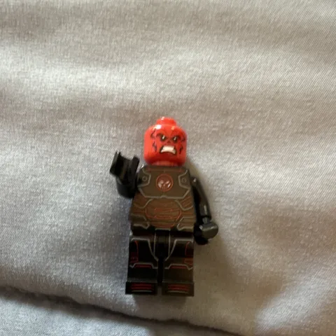 LEGO Minifigure Red Head w/ Black Suit Outfit, Plastic Figure