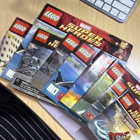 LEGO Marvel Super Heroes Illustrated Manual Booklet Lot, Sets 6869 76007 76031