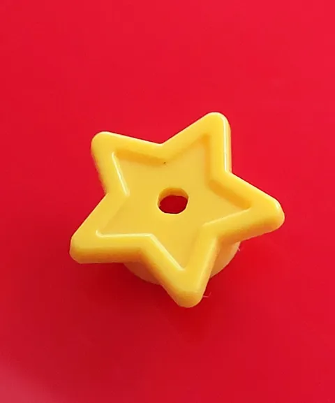 LEGO YELLOW 11609 ROUND PLATE 1x1 Star & Small Pin Hole   1PC