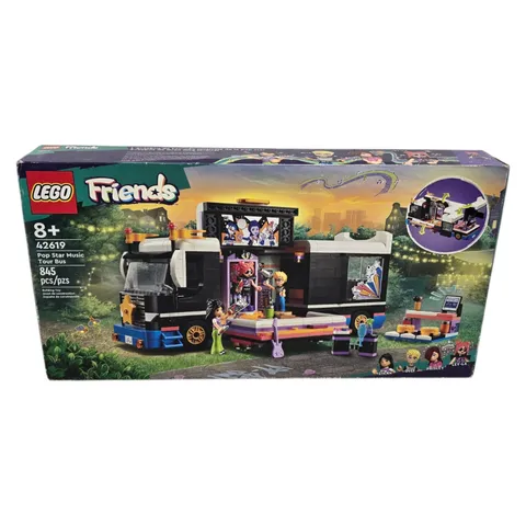LEGO Friends #42619 Pop Star Music Tour Bus 845pcs Age 8+ Brand New