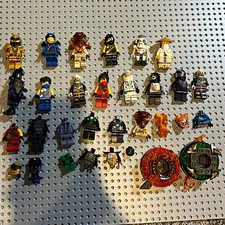 LEGO NINJAGO Minifigure Lot with Spinners - Ninjago Theme Plastic 7+