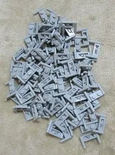 LEGO Plate, Modified 1x2 w/ Bar Handles Lt Bluish Gray no. 3839B (Qty 50) *NEW*