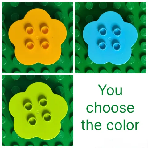 Lego Duplo flower table plant Round 4 x 4 scalloped 2 x 2 stud 10805 10975 10907