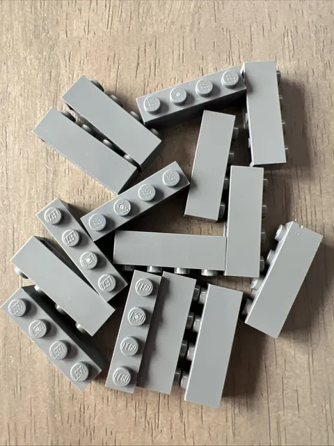 Lego 3010 Dark Bluish Gray Brick 1x4 - 15 Pieces