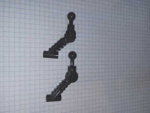 2 Lego 32476 Black Bionicle Arm 5 x 7 w/ Dual Axle Hole 90 degree Star Wars 
