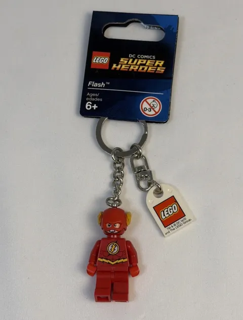 LEGO Super Heroes 853454 The Flash Keychain Retired New DC Comics Minifigure