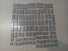 LEGO LOT 106 LIGHT BLUISH GRAY SMOOTH TILES 2X2 2X3 2X4 2X6