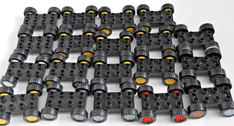 Lego Duplo Car Vehicle Bases Lot of 19 Black Fixed Axle Replacement Parts 2x4