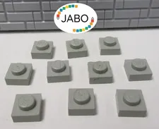 (J7/1/7) LEGO 10 x 3024 Flat Plate 1x1 Old Light Grey