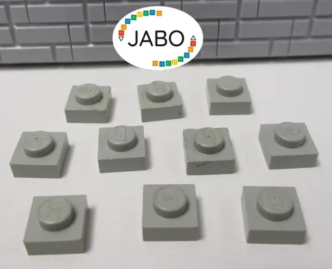 (J7/1/7) LEGO 10 x 3024 Flat Plate 1x1 Old Light Grey