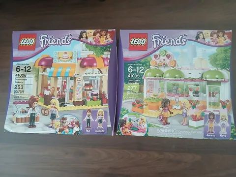 LEGO Friends Heartlake Bakery, Juice Bar, and Hair Salon (41006, 41035, 41093)
