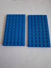 No 407.  2x Lego plate 6x10.  3033 Blue