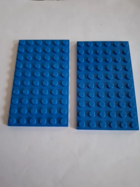 No 407.  2x Lego plate 6x10.  3033 Blue