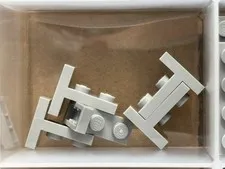 LEGO Parts - Light Bluish Gray Bracket 1 x 2 - 2 x 1 Centered - No 4585 - QTY 5