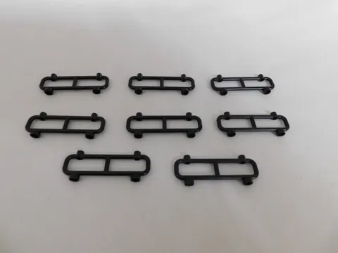 LEGO Part #2486: LOT of (8) ROLL BAR FENCE  1 x 8 x 2  BLACK