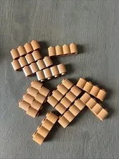 LEGO 30137 Medium Nougat Brick, Modified 1 x 24with Log Profile 13 Pieces