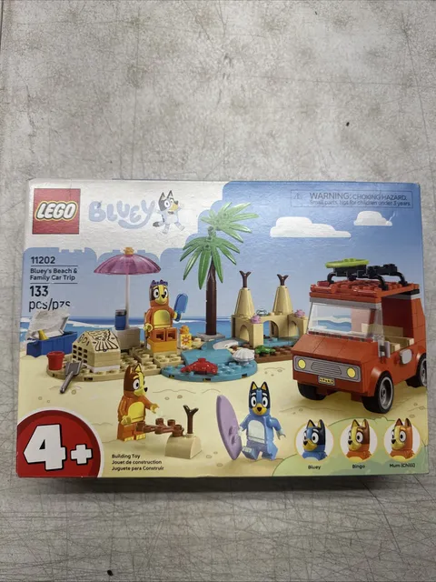 LEGO Bluey Beach & Family Car Trip 11202 – 133 Pieces NEW