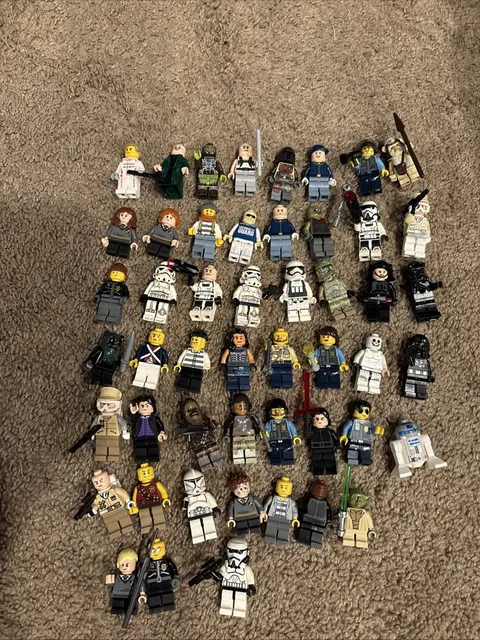 LEGO Minifigure Lot 50 Star Wars Harry Potter R2-D2 Yoda + Weapons Parts