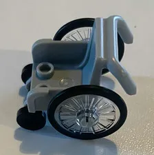 Genuine LEGO Light Bluish Gray Wheelchair Medical Hospital Accessory Minifigure