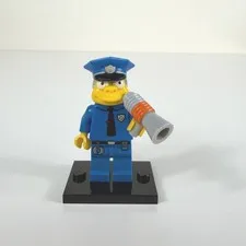 Lego Simpsons Series 1 Minifigure Chief Wiggum With Megaphone Retired