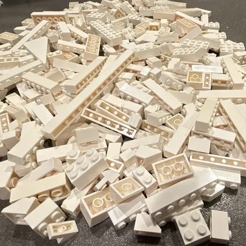 LEGO 1.5lb bag of Assorted White Bricks of Various Sizes, Star Wars MOC