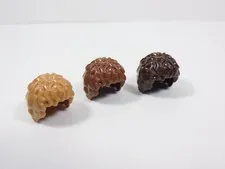 LEGO 3 Wavy Curly Hair Brow Medium Nougat Dark Brown Minifig S3