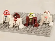 LEGO Star Wars Astromech Droid Lot of 4 R5-D4 R3-T2 R4-P17 R7-A7