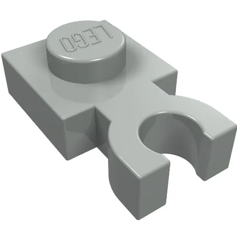 LEGO Part 4085c - Light Gray Plate Special 1 x 1 with Clip Vertical [Thick U Cli