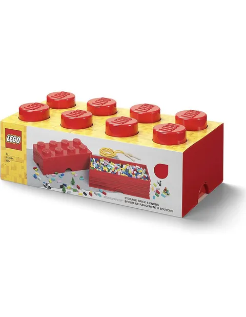 LEGO Red Storage Box Brick 8 Bright