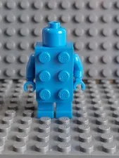 Lego Blue Monochrome with Brick Torso Minifigure - Used