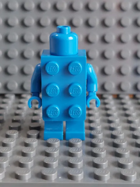 Lego Blue Monochrome with Brick Torso Minifigure - Used