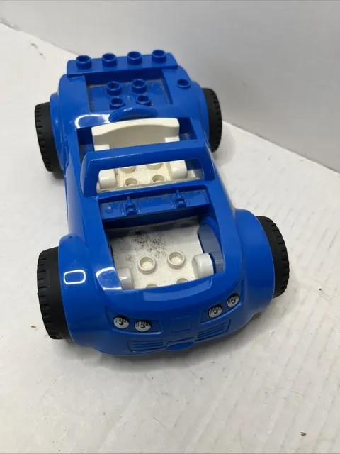 Lego Duplo Toolo Car  W/ Blue Body & White Interior Vintage