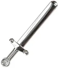 Lego Part 59 Vintage Chrome Silver GREATSWORD Weapon Harry Potter 4730 D423