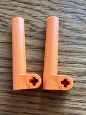 LEGO 53586 Hero Factory Technic Axle Connector Perpendicular 2x5 Bent Orange 2pc