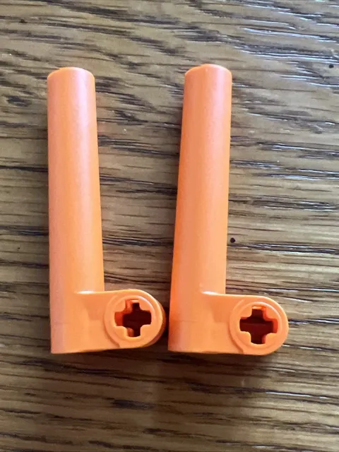 LEGO 53586 Hero Factory Technic Axle Connector Perpendicular 2x5 Bent Orange 2pc