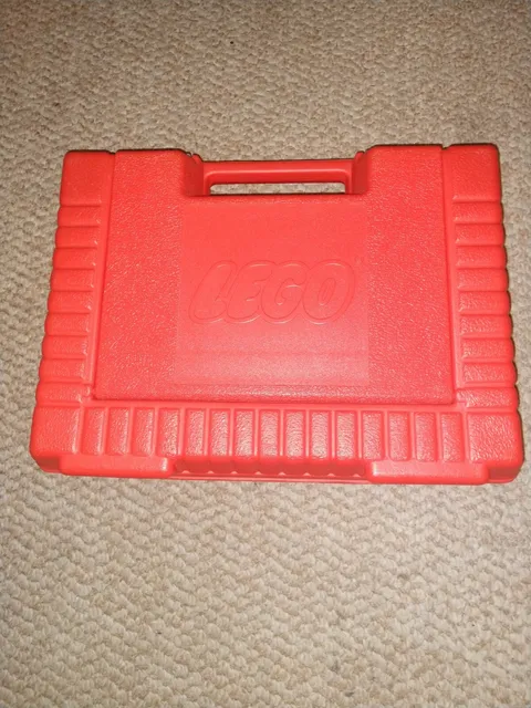 Vintage 80's Red Lego Storage Box Legos Carrying Case 9x12 dated 1985
