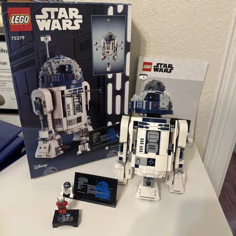 LEGO Star Wars R2-D2 Brick Built Droid Figure, Collectible Star Wars 