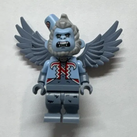 LEGO flying monkey, minifigure with mouth open ￼
