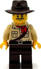 Lego New Minifigure City Jungle Explorer - Male Tan Shirt with Ropes Part