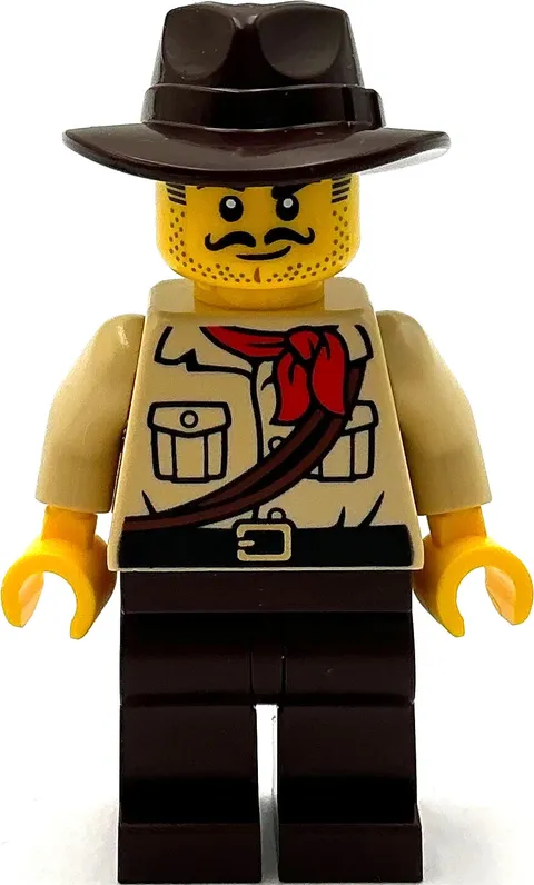 Lego New Minifigure City Jungle Explorer - Male Tan Shirt with Ropes Part