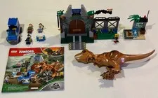 LEGO Jurassic World 10758 T Rex Breakout COMPLETE w/ Minifigs & Manual