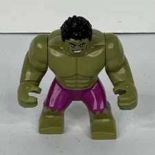 LEGO Marvel Hulk Bigfig Minifigure Green w/ Purple Pants, Age 5+
