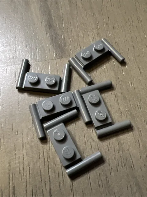 LEGO 3839b Dark Bluish Gray Plate Modified 1x2 Bar Handles x5