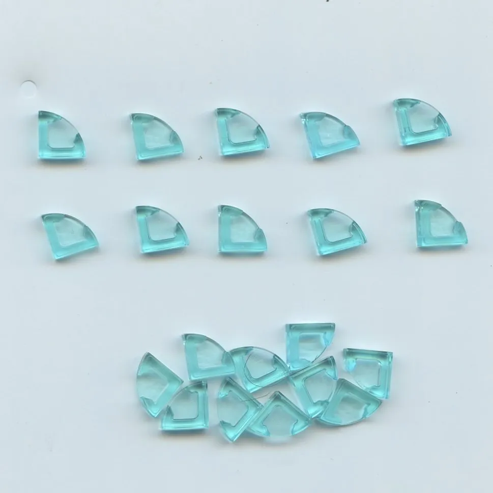 LEGO x 20 Trans-Light Blue Tile, Round 1 x 1 Quarter 25269